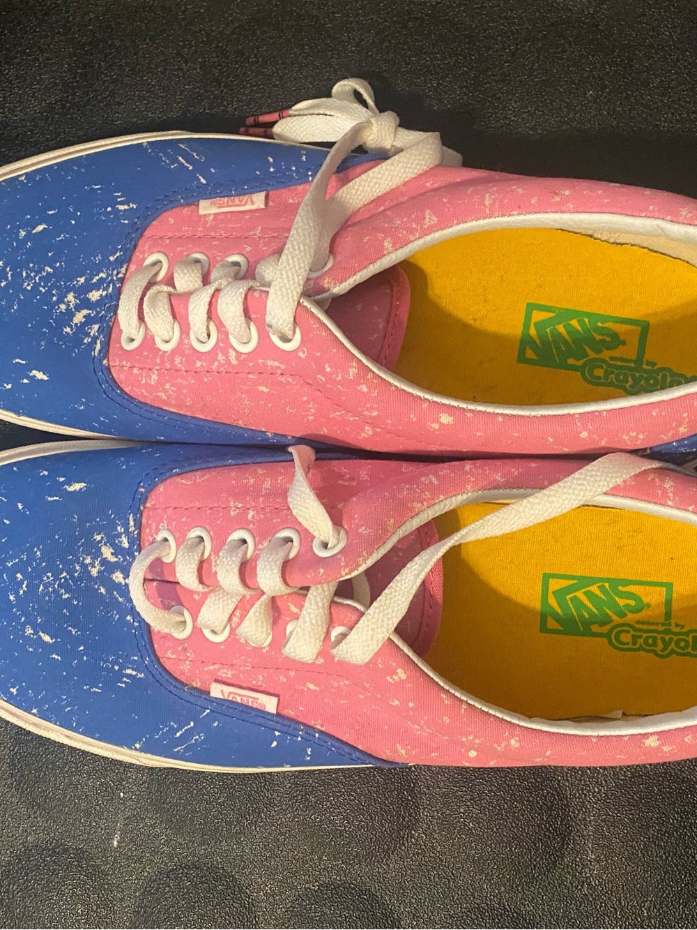 Vans Crayola Pink & Blue Low-Top Sneakers with White Laces